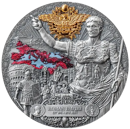 Монета "Римская Империя",  2023 г., Серебро, 62,2 гр., проба 999, КАМЕРУН