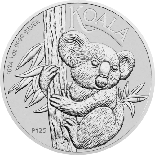 Монета "Коала", 2024 г., Серебро, 31,1 гр., проба 9999, АВСТРАЛИЯ