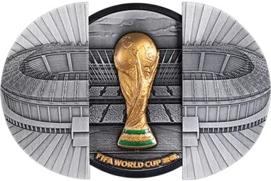 Монета "Раздвижная дверь Stadium", 2026 г., Серебро, 155,5 гр., проба 999, СОЛОМОНОВЫ ОСТРОВА